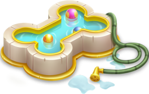 a summer dog pool